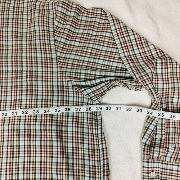 Lands' End Men's Long Sleeve Casual Button Down Plaid Big Tall 18 1/2 - 37 - Picture 13 of 15